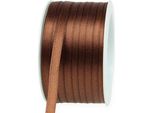 Nastro Regalo Marrone In Raso Decorativo 6Mm 50M Doppio Raso Matrimonio