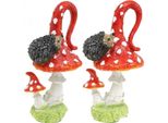 Fly Agaric Riccio Decorazione Autunno Fungo Glitter Decorazione Da Tavolo 14Cm 2Pcs