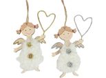 Angelo Di Natale In Legno Ciondolo Albero Di Natale Decorazione Dipinta A Mano 14,5 Centimetri 8Pcs Decorazione