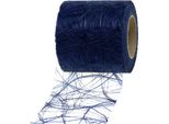 Nastro Decorativo Non Tessuto 8Cm 25M Blu Scuro Decorazione Da Tavolo Fibra Di Seta Nautica