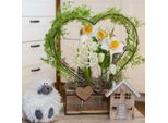 Fioriera In Legno Cuore Decorazione Vintage Ruggine Set Di 2, Fsc, Balcone