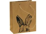 Sacchetto Di Carta Per Regali Di Pasqua Coniglietto Marrone 16X6,5X20Cm Set Di 6 Decorazioni Sostenibili Regalo Di Pasqua
