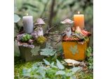 Funghi Decorativi Decorazione Autunnale Funghi Divertenti Ø7/9Cm H13Cm Set Di 2 - Figure Di Funghi Autunnali Dipinte A Mano Per Interni Ed Esterni