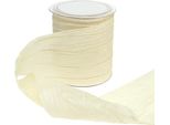 Nastro Da Tavola Crema Crash 100Mm X 15M Per La Decorazione Di Tavoli Da Matrimonio E Composizioni Floreali