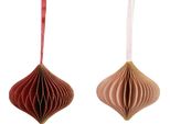 Palline A Nido D'ape Palline A Nido D'ape Decorazione Cipolla Ø8Cm Rosa Vino Rosso 4Pz