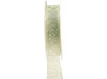 Nastro Di Organza Con Motivo Floreale, Nastro Decorativo Verde Menta, Nastro Regalo In Pizzo 25 Mm X 18 M