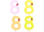 Anniversario Numero 8 Decorazione Per Feste Con Numeri In Legno Colorati 7,5 Cm 16 Pezzi
