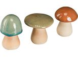 Decorazione Di Funghi In Ceramica Autunno Marrone Verde Blu Decorazione Tavolo Soggiorno Set Di 3