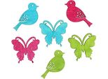 Decorazione A Spargimento Animali In Legno Decorazione Uccelli Farfalle Colorate 2Cm Decorazione Da Tavolo Pasqua Festa Di Compleanno Bambini Set Di 144, PK144 Pezzi