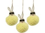 Ciondolo Decorativo Giallo Coniglietto Soffice Decorazione Pasquale Set Di 6 Coniglietti Soffice 7Cm