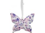 Farfalle Decorative In Metallo Viola 12×10Cm 3Pz - Decorazione Appendino Decorazione Finestra Decorazione Giardino