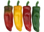 Peperoni Decorativi Artificiali Per Vetrine, 14 Cm, Set Da 4 Pezzi Colorati, 4 Pezzi