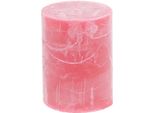 Candele Cilindriche Colorate Rosa 60X80 Mm, Set Da 4 - Lunga Durata Di Combustione, Corona Dell'avvento, 4 Pezzi