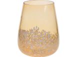 Lanterna In Vetro Porta Tea Light Decorazione Da Tavolo Marrone Bianco Ø10Cm