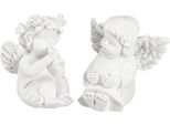 Angelo Decorativo Cuore Tomba Ornamento Bianco Poliresina H5Cm Set Di 6 Figurine Resistente Alle Intemperie, PK6 Pezzi