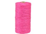 Nastro Di Iuta Cordoncino Decorativo Fucsia Ø3Mm 200M Per Bouquet E Confezioni Regalo