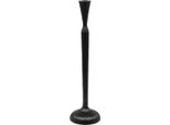 Elegante Portacandele In Metallo Nero - Portacandele Alto 46Cm - Portacandele Decorativo - Elegante Decorazione Da Tavola Per Candele A Bastoncino Ø12Cm