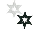 Stelle Di Legno Decorazione Di Natale Nero 72 Pezzi 4Cm Decorazione Da Tavolo