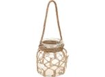 Vaso Decorativo In Vetro Macramè Conchiglie Decorazione Da Tavolo Decorazione Da Appendere Ø14Cm