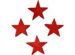 Decorazione Natalizia Stelle Di Legno Rosse Ø4Cm 24 Pezzi - Decorazione Sparsa Decorazione Da Tavolo Avvento
