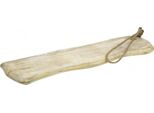 Vassoio In Legno Shabby Chic Con Corda, Vassoio Decorativo Vintage, Legno Naturale Lavato Bianco, 60 Cm