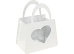 Lanterna In Metallo Cuore Decorazione Da Tavolo Bianco Set 2 Pezzi H18Cm