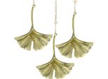 Ciondolo A Forma Di Foglia Di Ginkgo Decorazione Metallica Autunno Oro Decorazione Avvento Set Di 12