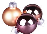 Albero Di Natale Baubles In Vetro Rosa Albicocca Mix 4Cm 24 Pezzi Decorazione