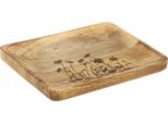 Vassoio Decorativo In Legno Di Mango Motivo Floreale 25×20Cm Decorazione