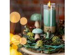Funghi Di Legno Decorativi Funghi Rospi Decorazione Autunnale Verde Menta 5Cm 8 Pezzi