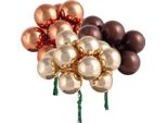 Mini Baubles Natalizi Filo Di Vetro Marrone Oro 25Mm 140 Pz Decorazioni Natalizie Decorazioni Per Albero Di Natale