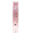 Nastro Natalizio In Organza Rosa 15 Mm 20 M, Motivo A Stella, Nastro Decorativo Per Regali