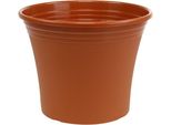 Vaso Da Fiori "Irys"" In Plastica Di Terracotta Ø43Cm H35Cm - Fioriera Robusta"