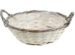 Cesto Decorativo Cesto Per Piante Bianco Rotondo Shabby Chic Cesto Per Fiori Ø29,5 Cm