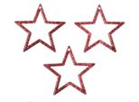 Set Di 120 Stelle Di Natale Rosse Glitterate Da 4,5 Cm - Decorazioni Festose Per L'albero E Per L'avvento