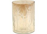 Lanterna Di Vetro Marrone Ø12Cm H15Cm Candela Di Vetro Tealight Di Vetro Decorazione Autunnale