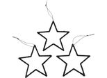 Decorazione Natalizia Stella Ciondolo Nero Glitter 12Cm Set Di 12 Decorazioni Per Albero Di Natale