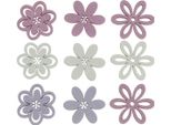 Fiori Di Legno Decorazione Spargere Decorazione Fiori Viola Rosa Bianco Decorazione Da Tavolo 48 Pezzi