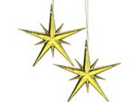 Set Di Decorazioni Natalizie Ciondolo Stella D'oro Stelle Di Natale Brillanti Decorazioni Per L'albero Di Natale 16 Pezzi L11,5 Cm