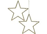 Decorazione Natalizia Stella Ciondolo Oro Glitter 12Cm Set Di 12 Decorazioni Per Albero Di Natale Tag Regalo