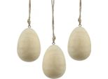 Uova Di Legno Decorazione Uova Di Pasqua Appendere Natura 8Cm Set 6 Pezzi Decorazione Di Pasqua