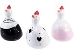 Figure Di Pollo Decorative Set Di Pulcini Di Pasqua 9,5 Cm 3 Pezzi Decorazione Pasquale In Ceramica