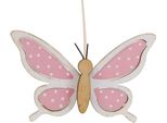 Farfalla Rosa Decorativa Spina Legno 7,5 Cm 28 Cm Giardino Primavera Decorazione Fiore Spina 12 Pezzi