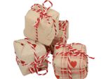 Decorazione Da Tavola Scatola Regalo Natalizia 3,5 Cm Set Di 9