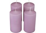 Candele Scanalate Per Corone D'avvento E Decorazioni Creative Per La Tavola, 4 Pezzi