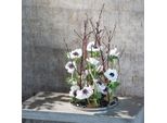 Spina Ikebana Kenzan A Quarto Di Cerchio Per Composizioni Floreali Artificiali Ottone Argentato 80×80 Mm