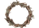 Ghirlanda Decorativa Da Porta Ghirlanda Naturale Di Muschio Di Quercia Ø30Cm Ghirlanda D'avvento Ghirlanda Di Natale