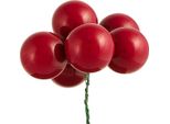 Mini Baubles Natalizi In Vetro Rosso Ø40Mm 32 Pz - Decorazione Albero Di Natale Baubles