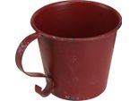 Set Di 3 Portacandele A Bastoncino Decorazione Tazza Vintage Rosso Vino - Tazza Per Candele In Metallo - Decorazione Da Tavolo Design Retrò Ø9,5Cm H8Cm