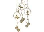Decorazione Per Finestra Corona Di Avvento In Metallo Angelo Renna Ø9Cm Set Di 3 Decorazioni Natalizie